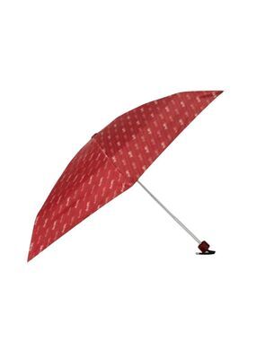 COACH MINI UMBRELLA UV PROTECTION IN BRIGHT RED HORSE & CARRIAGE PRINT